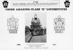 "Class 'D' Locomotives," Page 1, 1981